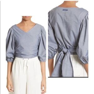 Elizabeth and James Farrah Blouson Wrapt Top
